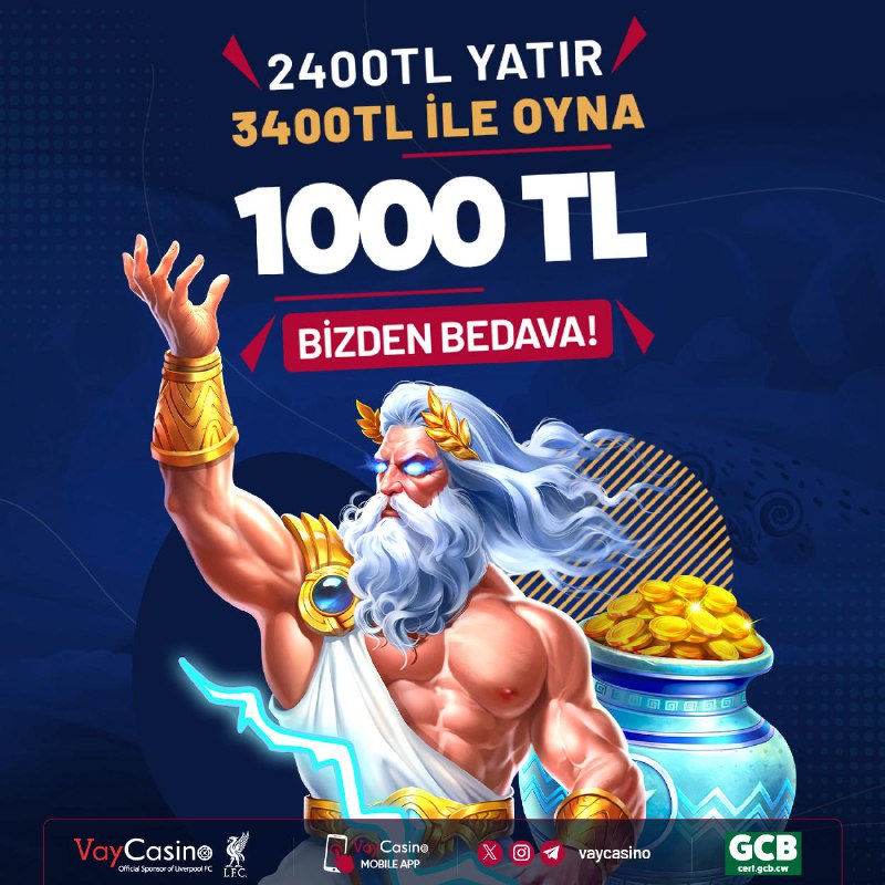 2400TL YATIR  3400TL İLE OYNA!   Slot Oyunlarında Geçerlidir  Her Üye 4 Kez K...